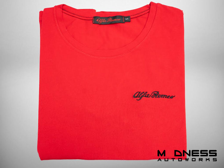 Alfa Romeo T-Shirt - Red w/ Black Logo